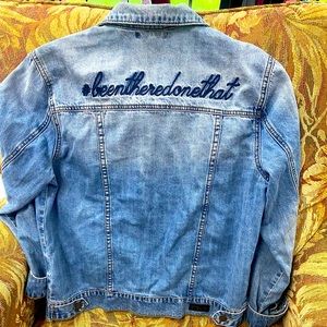 Denim distressed jacket